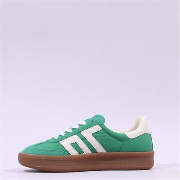 Back 70 Platform Gumsole Retro Trainer - Green